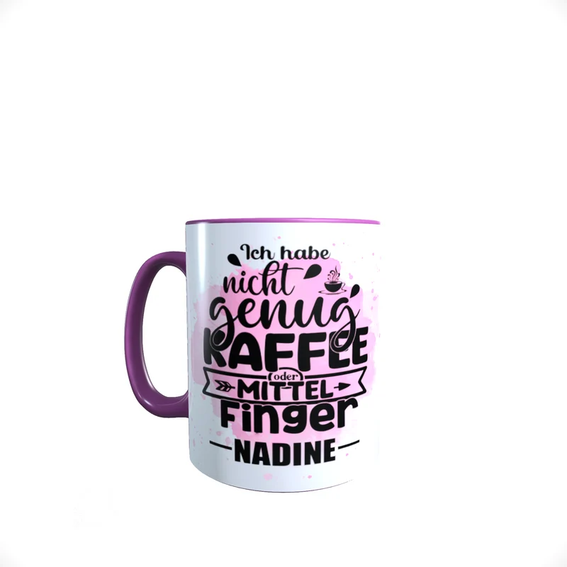 Personalisierte Tasse – Ich habe nicht genug Kaffee oder Mittelfinger -Einhorn-