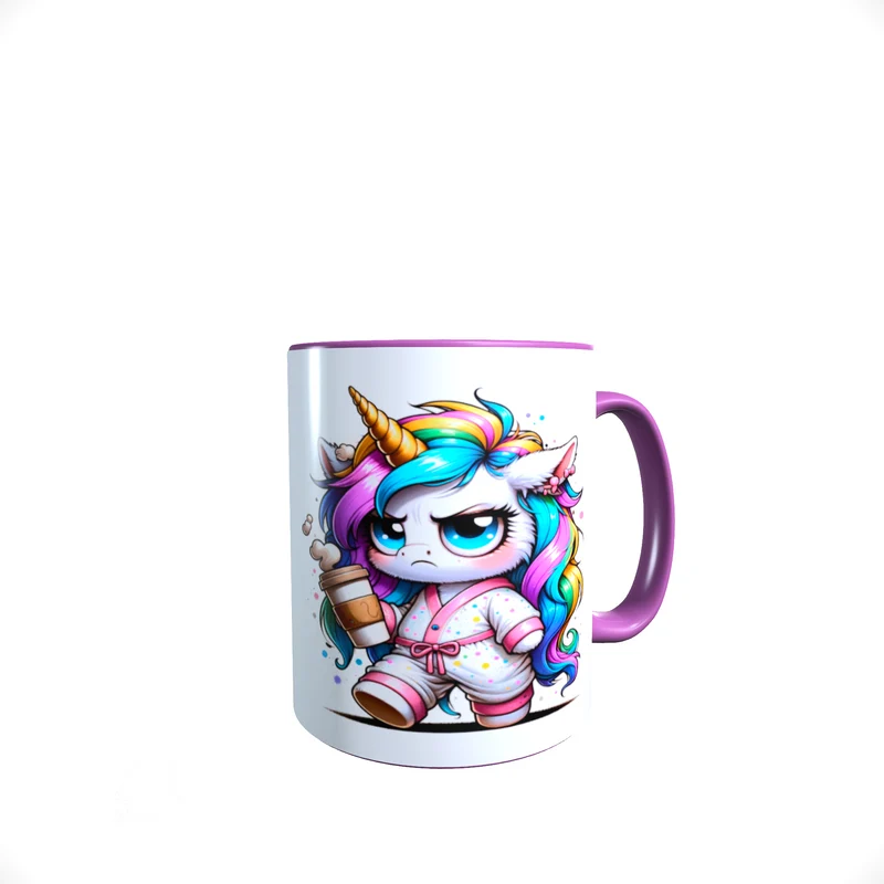 Personalisierte Tasse – Ich habe nicht genug Kaffee oder Mittelfinger -Einhorn-