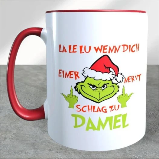 Personalisierte Grinch Tasse – Wenn dich einer nervt, schlag zu!
