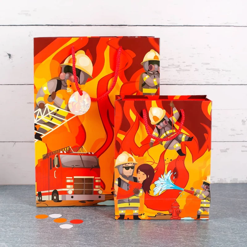 2er Set Geschenktasche - Feuerwehr