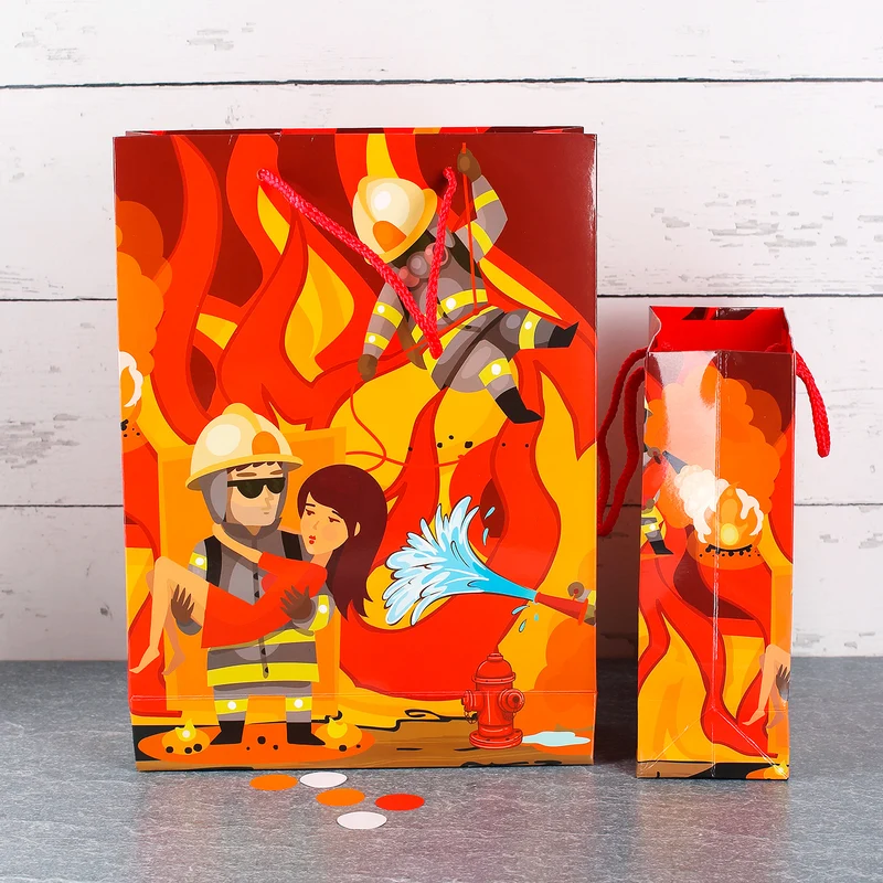 2er Set Geschenktasche - Feuerwehr