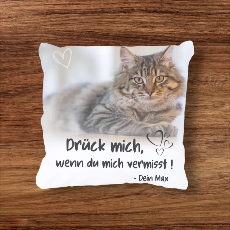 Trauer-Fotokissen für geliebte Angehörige oder Tiere
