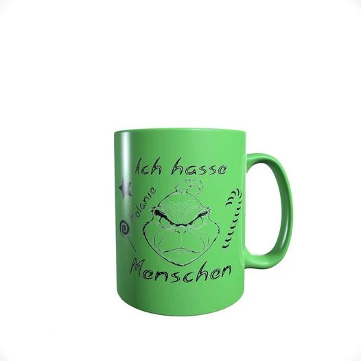 Personalisierte Grinch Tasse – Der frechste Begleiter für deine Weihnachtszeit!