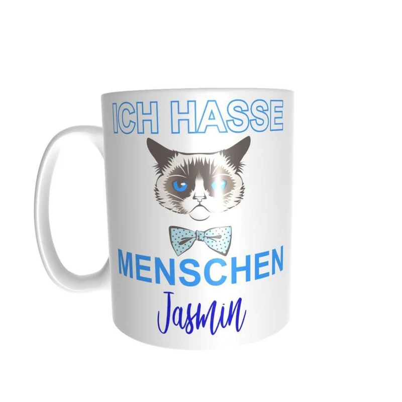 Personalisierte Tasse – Ich hasse Menschen!