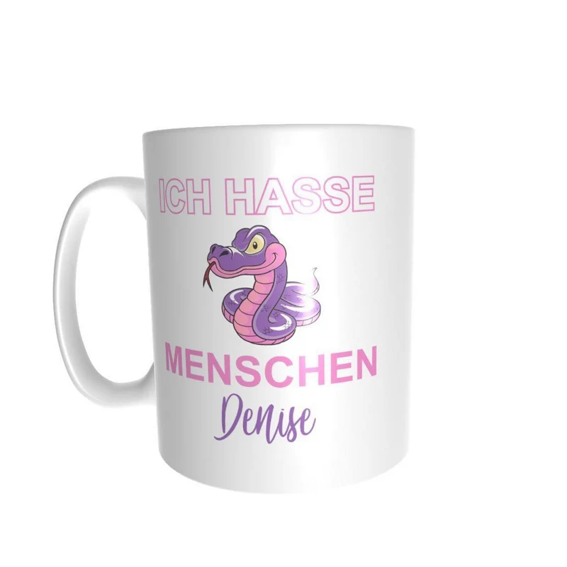 Personalisierte Tasse – Ich hasse Menschen!