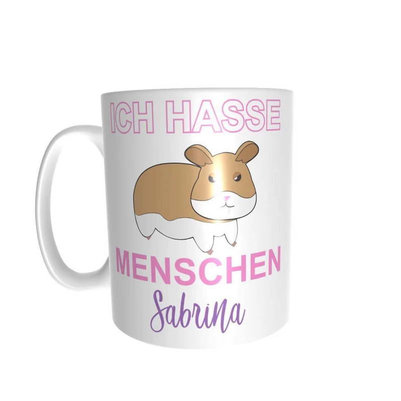 Personalisierte Tasse – Ich hasse Menschen!