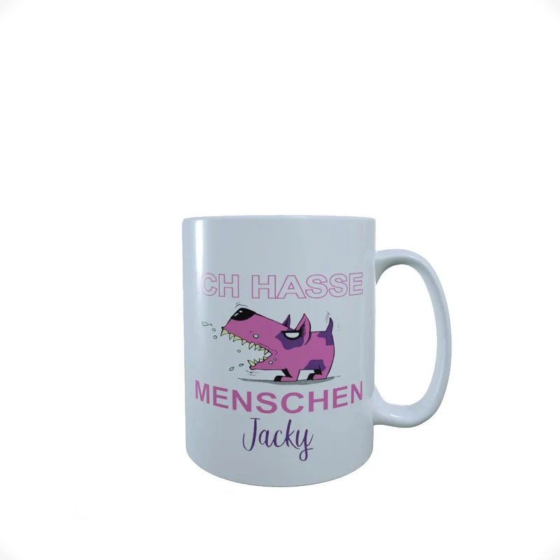 Personalisierte Tasse – Ich hasse Menschen!