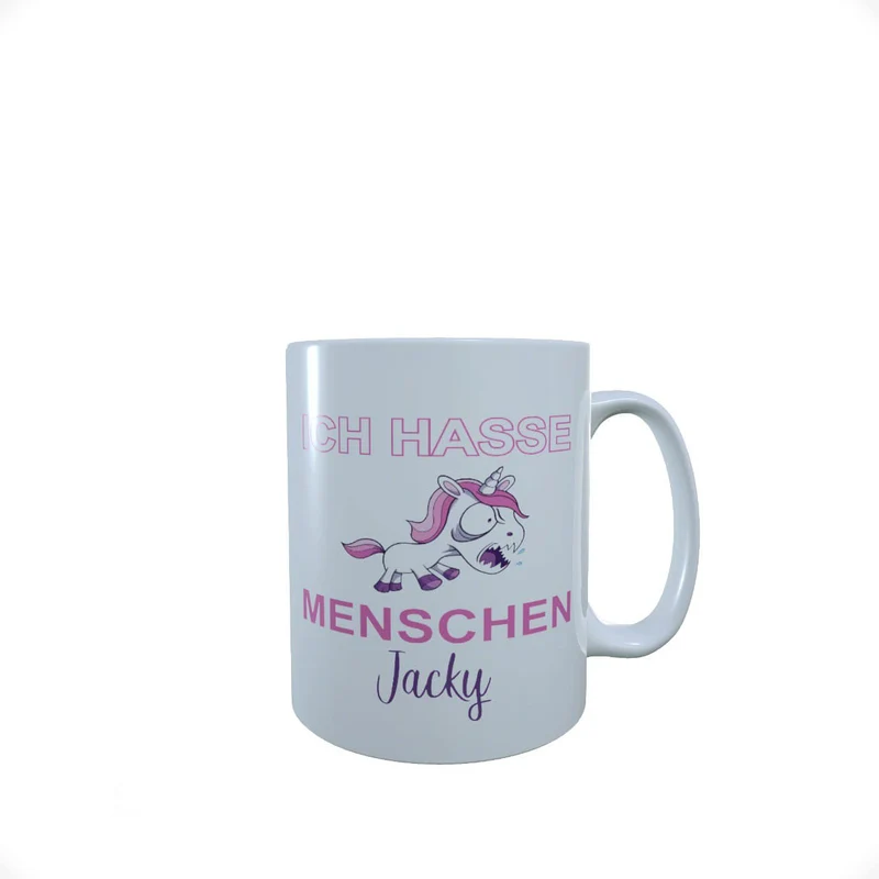 Personalisierte Tasse – Ich hasse Menschen!