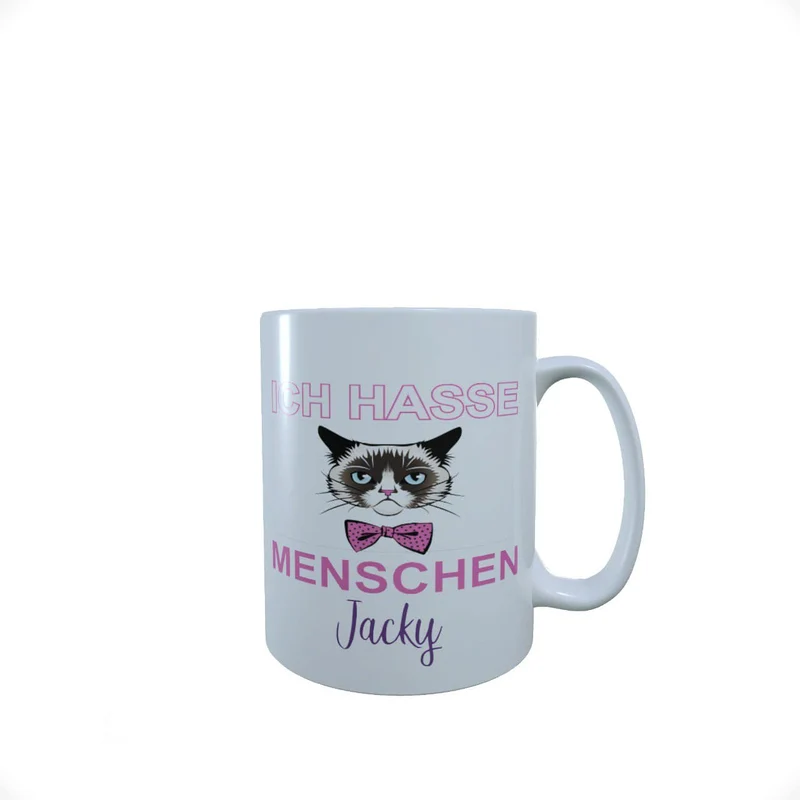 Personalisierte Tasse – Ich hasse Menschen!