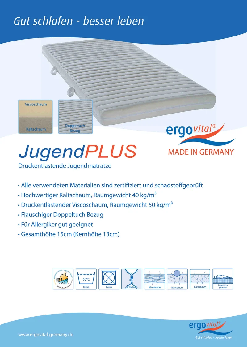 Visco Matratze ergovital ®Jugend Plus