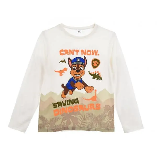 Paw Patrol Langarmshirt in weiß und gelb