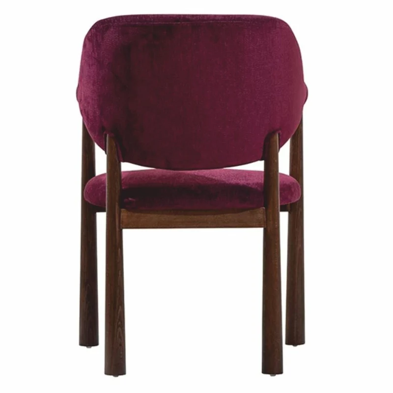 Casa Padrino Luxus Esszimmer Stuhl mit Armlehnen Lila / Dunkelbraun H. 87 cm