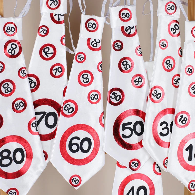 Krawatte Verkehrszeichen zum runden Geburtstag