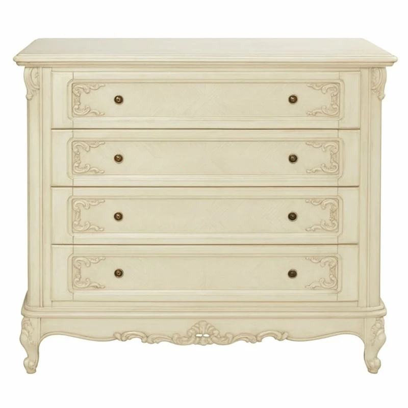 Casa Padrino Luxus Barock Kommode Creme 120 cm - Barock Schlafzimmer Möbel