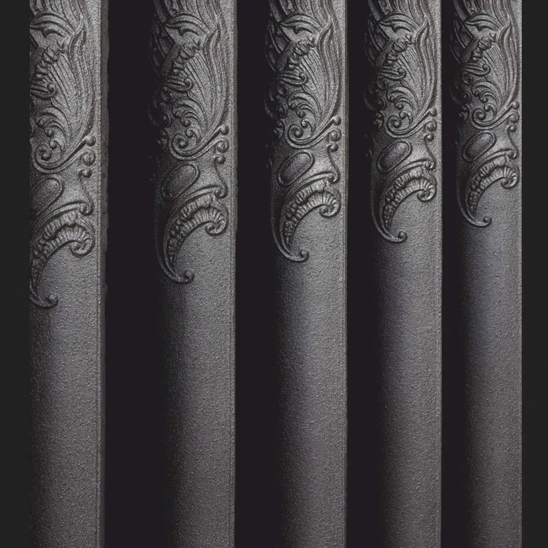 Casa Padrino Luxus Barock Heizkörper Dunkelgrau / Antik Messing 60,5 x H. 76 cm - Made in Italy