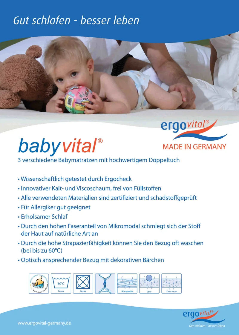 Kinderbett Matratze ergovital ® babyvital ®