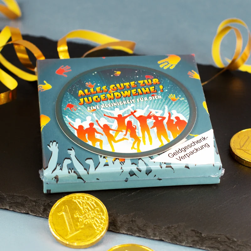 Geschenkschachtel zur Jugendweihe für Geld & Gutscheine