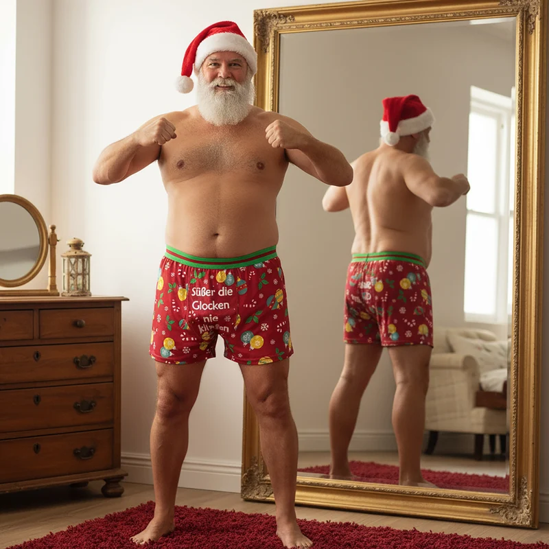 Sexy Boxershorts - Süßer die Glocken nie klingen | Scherz-Geschenk für Männer zu Weihnachten