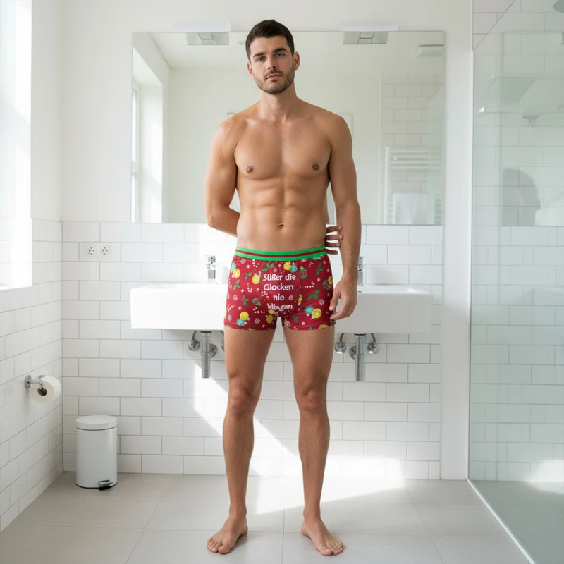 Sexy Boxershorts - Süßer die Glocken nie klingen | Scherz-Geschenk für Männer zu Weihnachten