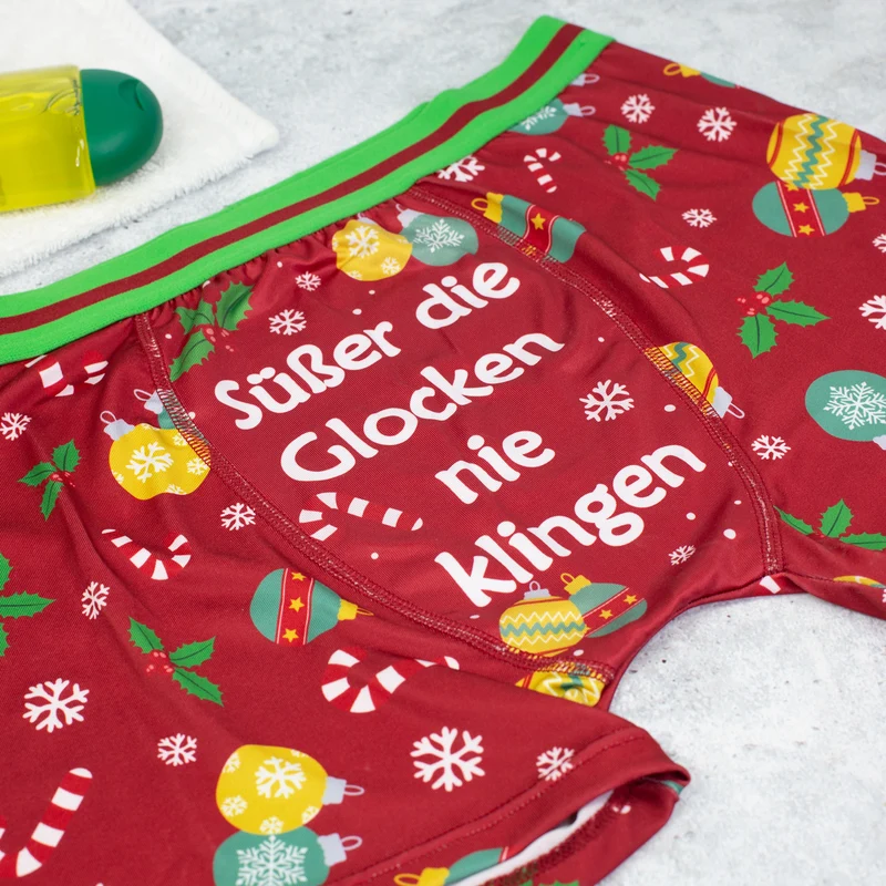 Sexy Boxershorts - Süßer die Glocken nie klingen | Scherz-Geschenk für Männer zu Weihnachten