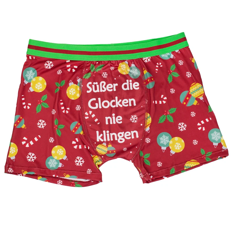 Sexy Boxershorts - Süßer die Glocken nie klingen | Scherz-Geschenk für Männer zu Weihnachten