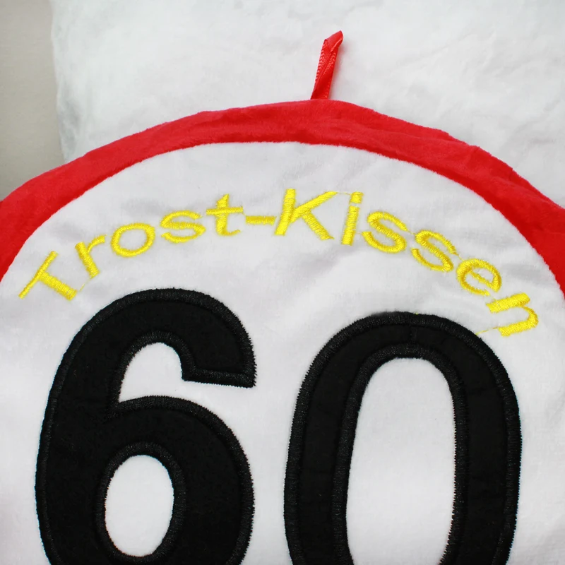 Trostkissen zum 60. Geburtstag - Heul doch! Lustiges Geschenk im Verkehrsschild Design