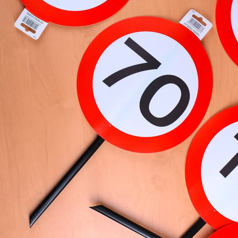 Schild mit Stab zum 70. Geburtstag
