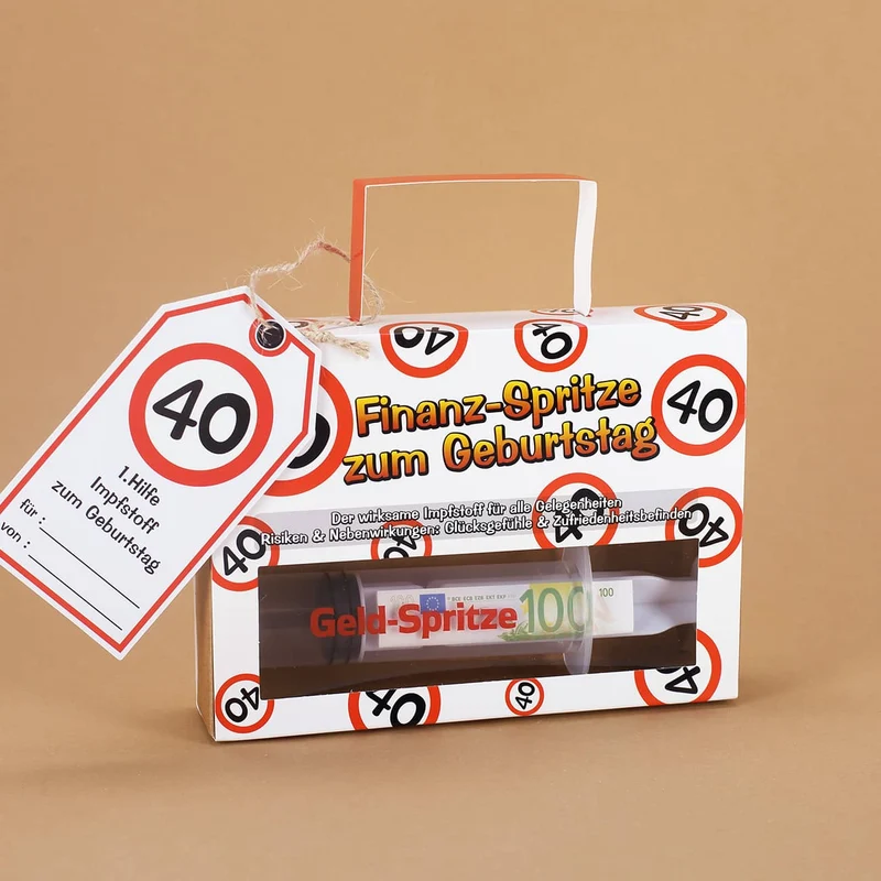Geld-Spritze zum 40. Geburtstag
