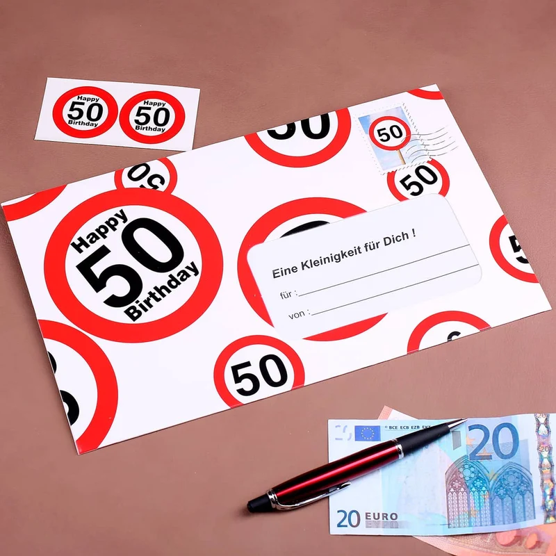 XXL Briefumschlag als Geldgeschenk zum 50. Geburtstag