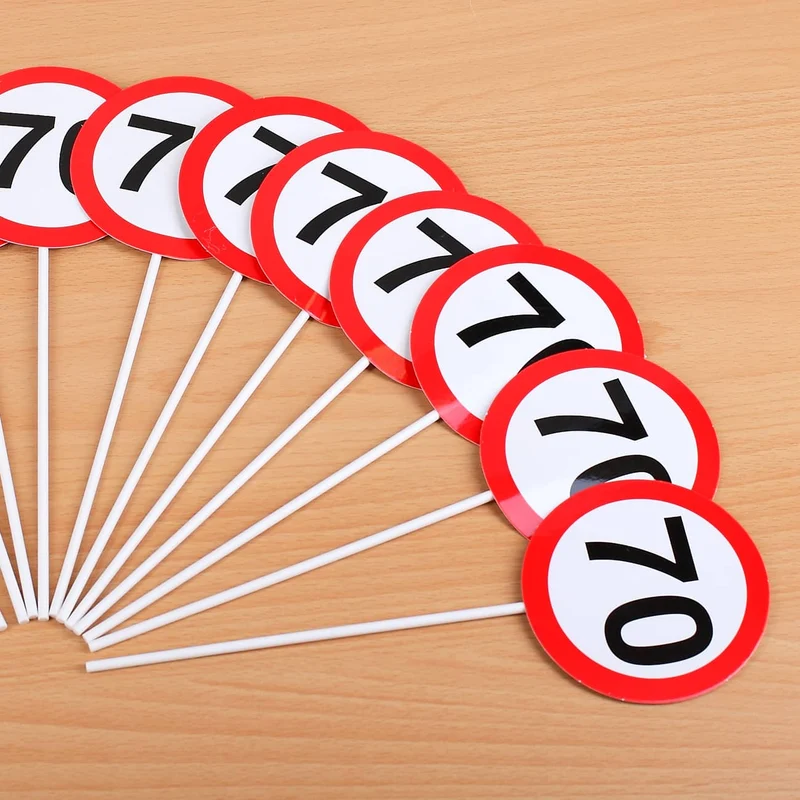 12 Deko Sticks zum 70. Geburtstag
