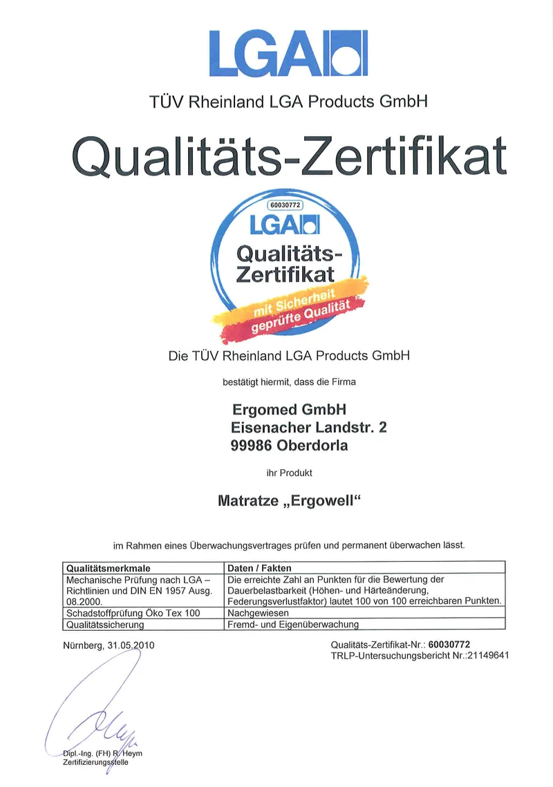 Federkern Matratze ergovital® ergowell®