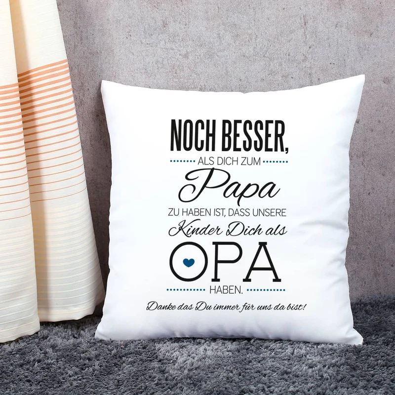 Kissen für den besten Opa mit tollen Spruch und persönlichen Text