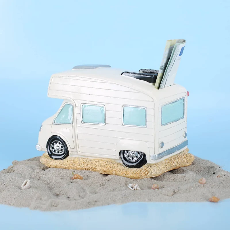 Spardose - Wohnmobil am Strand