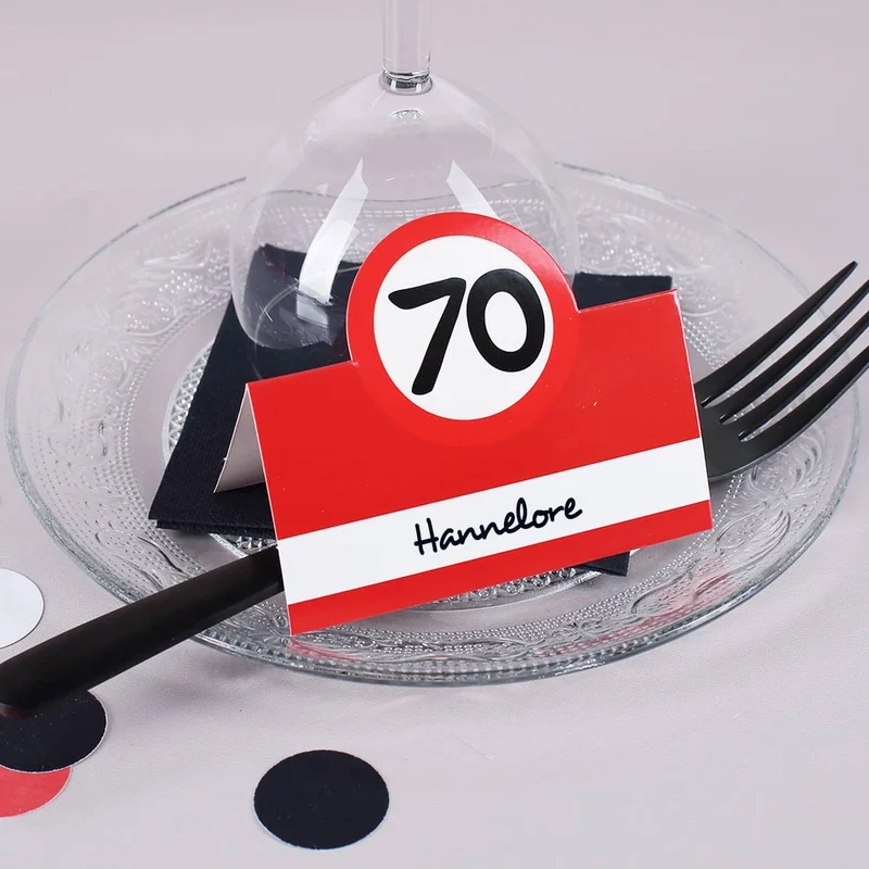 Tisch-Karten für den 70. Geburtstag