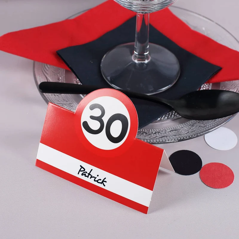 Tisch-Kärtchen für den 30. Geburtstag