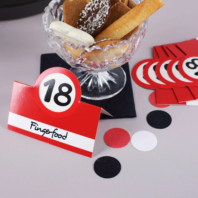 Tischkarten zum 18. Geburtstag