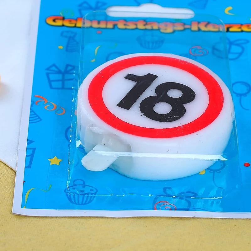 Tortenkerze zum 18. Geburtstag