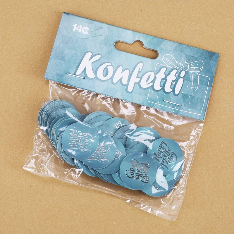 Konfetti Happy Birthday türkis