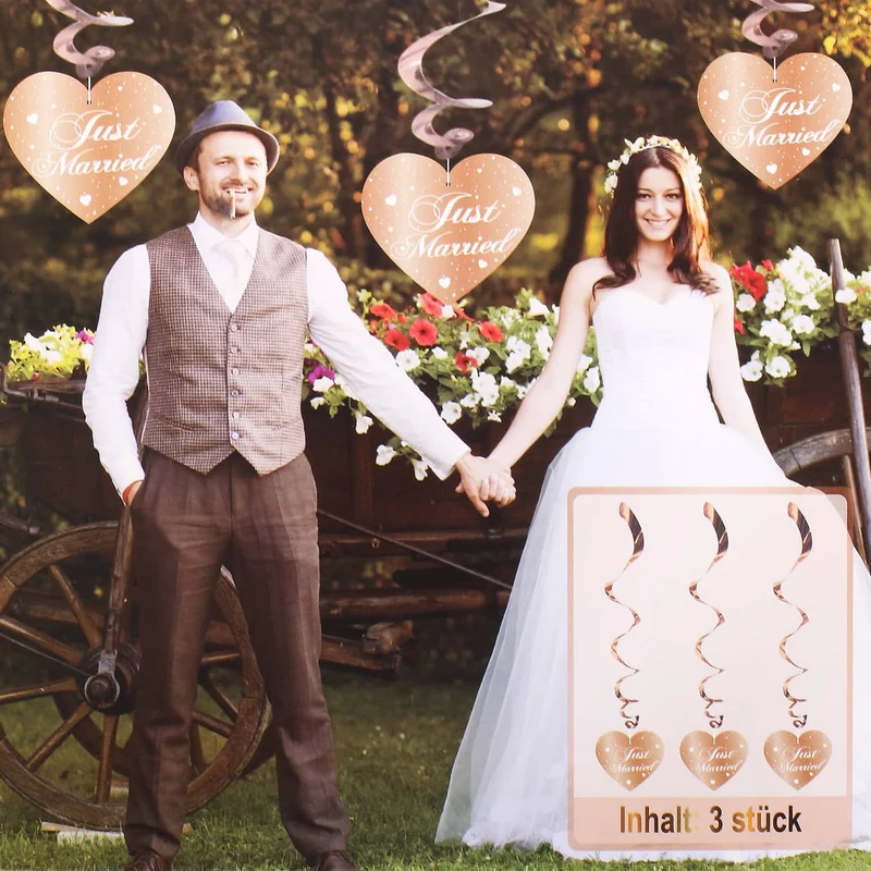 Party-Deko-Spiralen Just Married