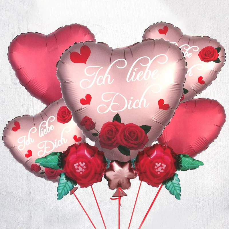 5-tlg. Folien-Ballon-Set - Ich liebe Dich