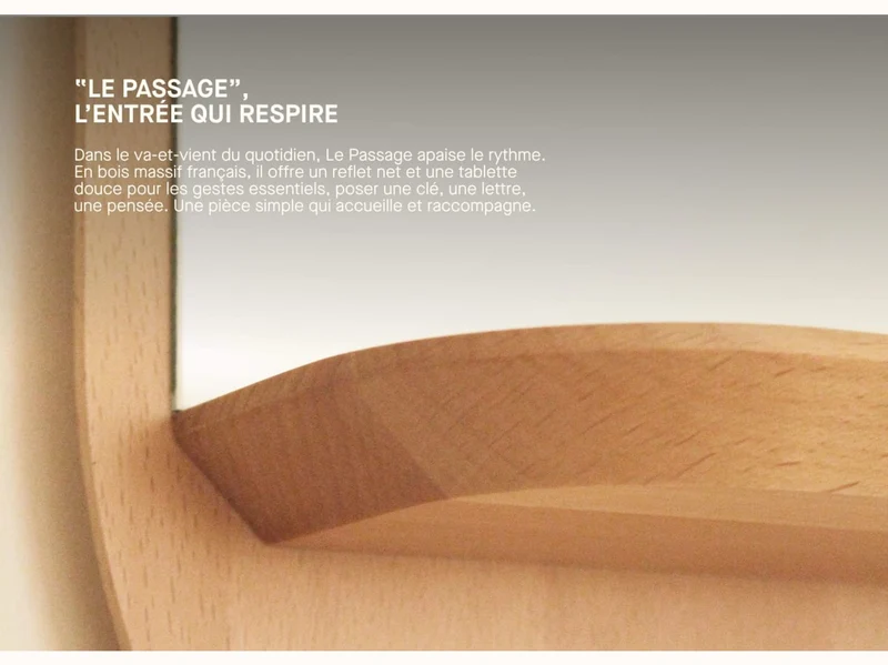 Miroir vertical en hêtre x Reine Mère - Le passage