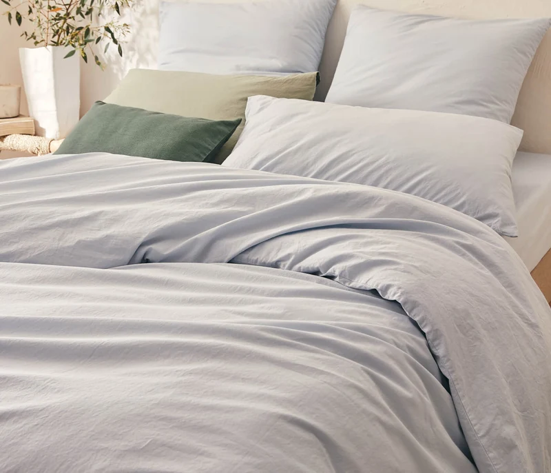 Housse de couette en coton lavé
