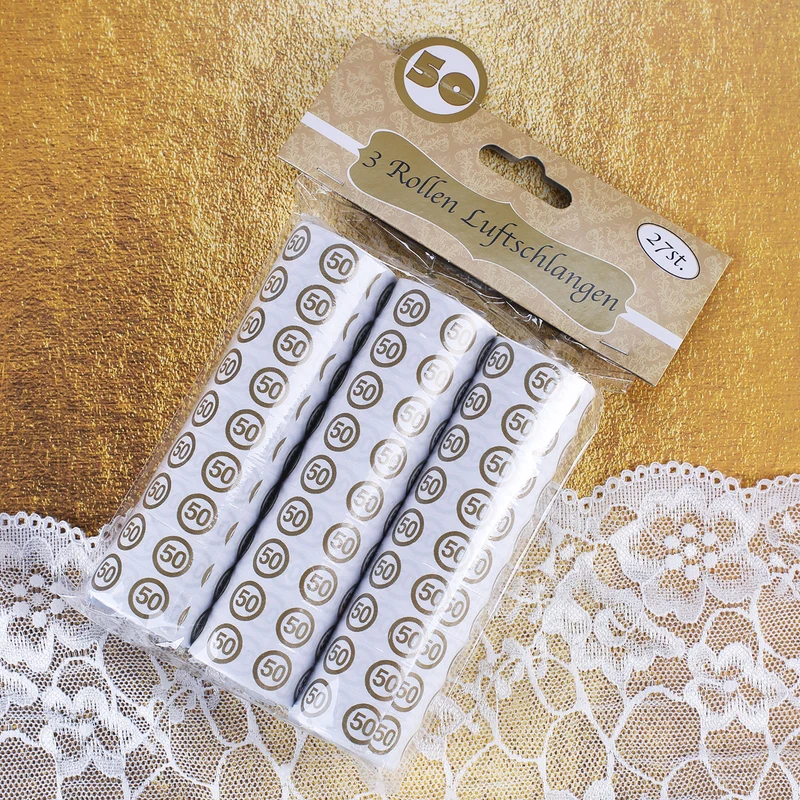 Luftschlangen zur goldenen Hochzeit