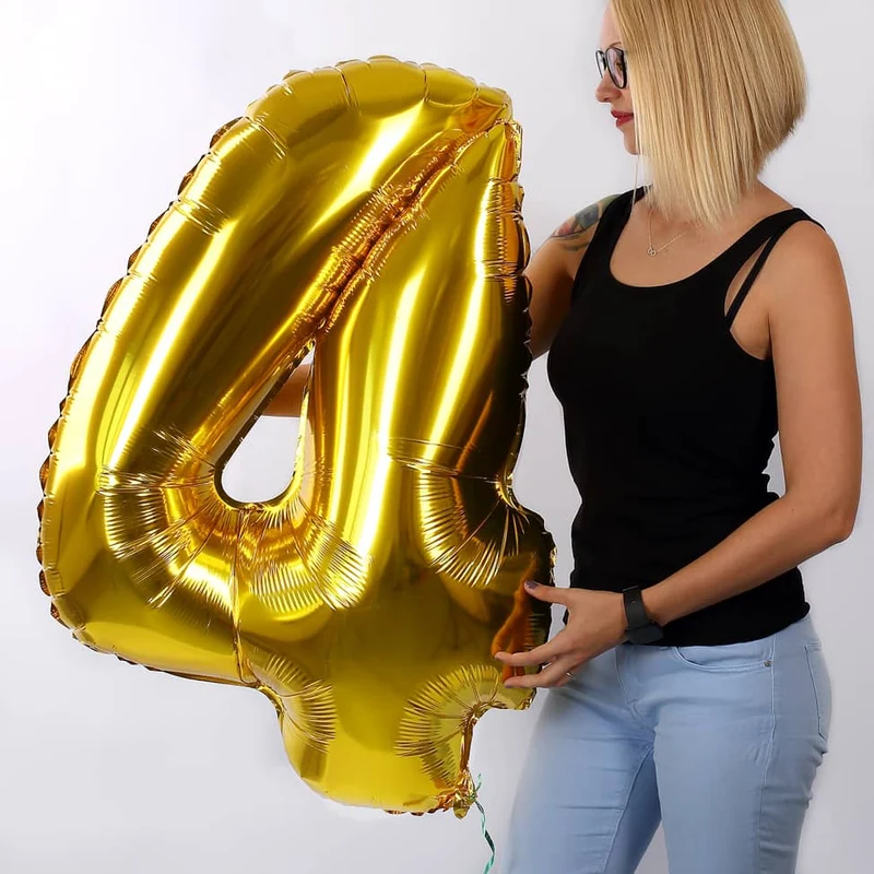 Riesiger Folienballon in Gold - 4