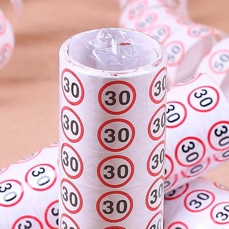 bedruckte Luftschlangen zum 30. Geburtstag