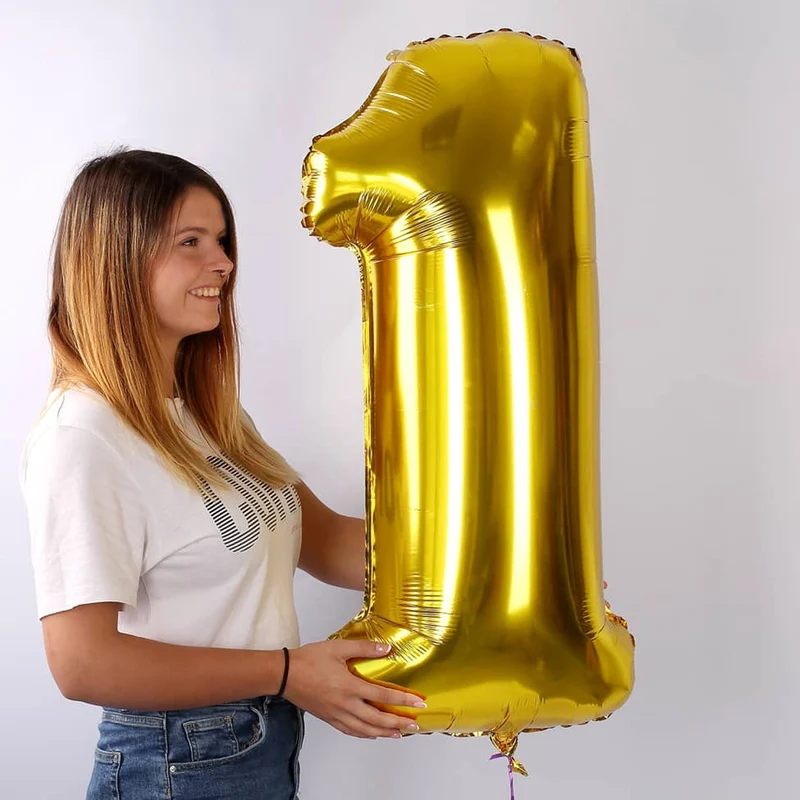 Riesiger Folienballon in gold - 1