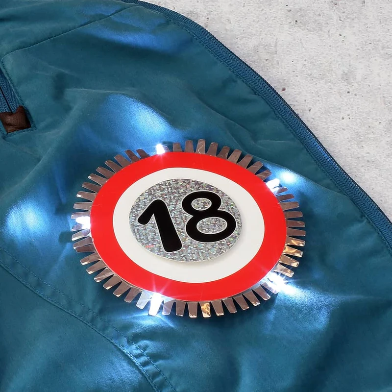 LED - Blink-Button zum 18.Geburtstag