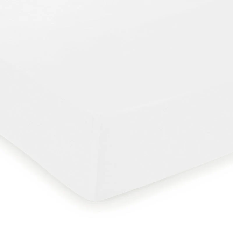 Drap-housse satin de coton - Blanc