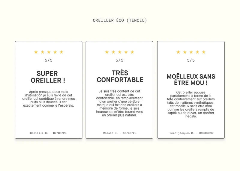 Oreiller écologique