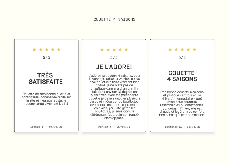 Couette 4 saisons